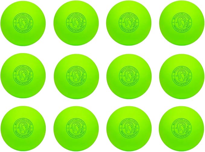 Signature Lacrosse Ball Set - Packs of 2, 4, 8, 12, and 120 - No Chemical Smell Massage Balls, Myofascial Release Tools, Back Roller, Muscle Knot Remover