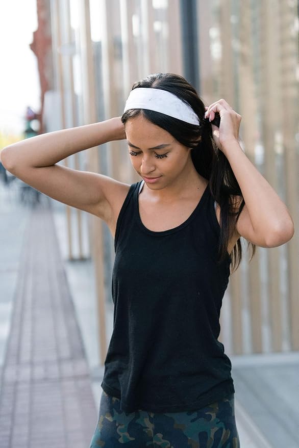 Maven Thread Women's 2" Wide Non Slip Sweat-Wicking Headband for Exercise and Yoga, 2-Pack