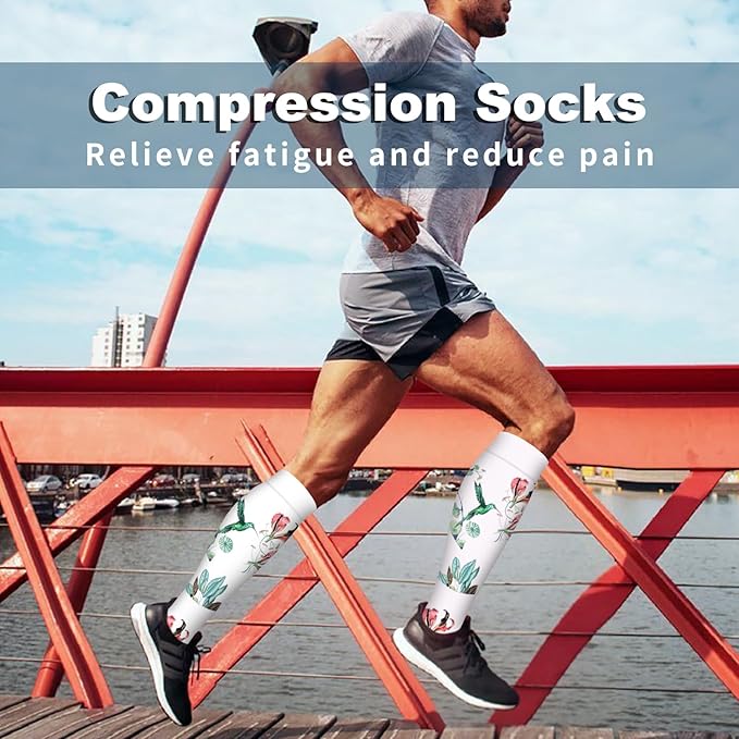 Bluemaple Compression Socks for Women & Men Circulation (6 Pairs) 15-20 mmHg is Best Support for Athletic Running Cycling