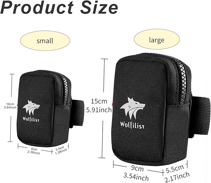 Compact Cycling Saddle Bag - Fits Under Bike Seat for easy storage - Road Bike & Bicycle Seat Bag - Tiny Durable & Water-resistant (Large)