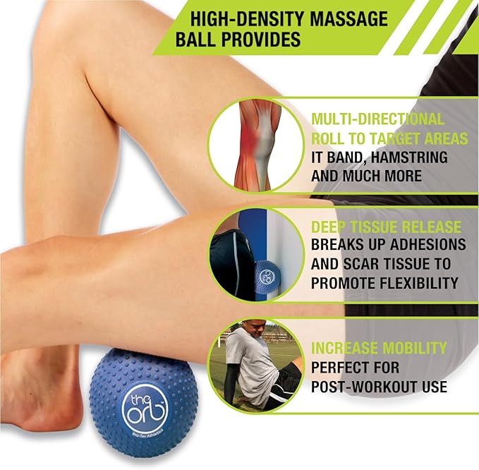 Pro-Tec Athletics Orb Massage Balls, Vary in Size and Color, Deep Tissue Massage, Muscle Relief, Hamstring, Quadriceps, Calf, Multi-Directional Massage Ball, Enhance Performance, Adult, Working Out.