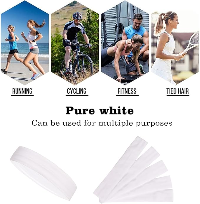 Workout Headbands Non Slip Headband Sport Headbands Sweatbands Elastic Sport Hair Bands for Sports Travel Indoor Fitness Gym