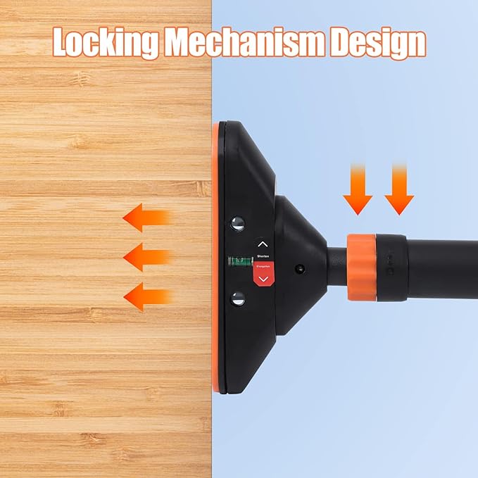 Pull Up Bar for Doorway - Adjustable No Screws Chin Up Bar for Home Gym, 440 LBS Max Load, with Level Meter & Anti-Slip Design for Strength Training
