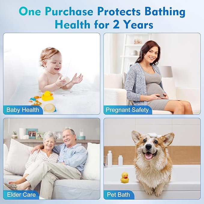 Filtered Shower Head Set,4 Replaceable 20+3 Stage Shower Filter for Hard Water with Vitamin C & E for Healthy Skin & Hair, Removes Chlorine, Heavy Metals & Harmful Substances, Water Softene