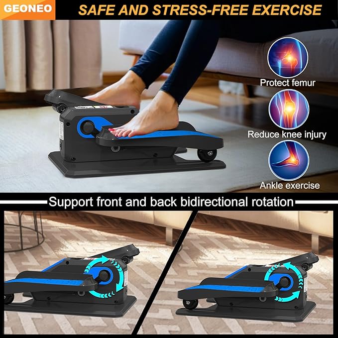Under Desk Elliptical Machine, Electric Ellipse Leg Exerciser for Senior, Quiet and Compact Electric Seated Pedal Exerciser for Home with Remote Control and 12 Adjustable Speeds