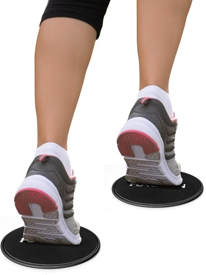 Core Sliders, Exercise Gliding Discs Dual Sided Use on Carpet and Hardwood Floors, Lightweight and Perfect Fitness Apparatus for Training Abdominal Core Strength