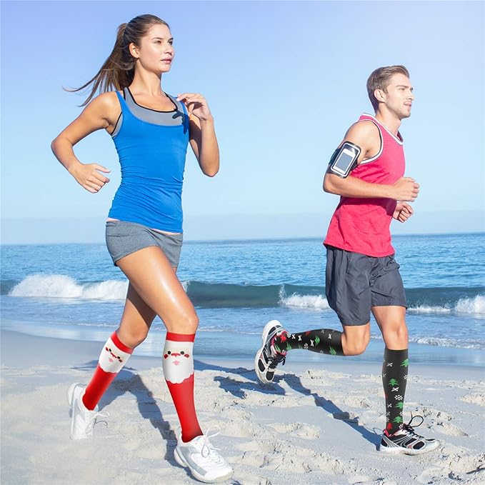 Compression Socks for Women & Men 15-20 mmHg, Best for Medical, Nursing, Running, Athletic, Varicose Veins, Travel