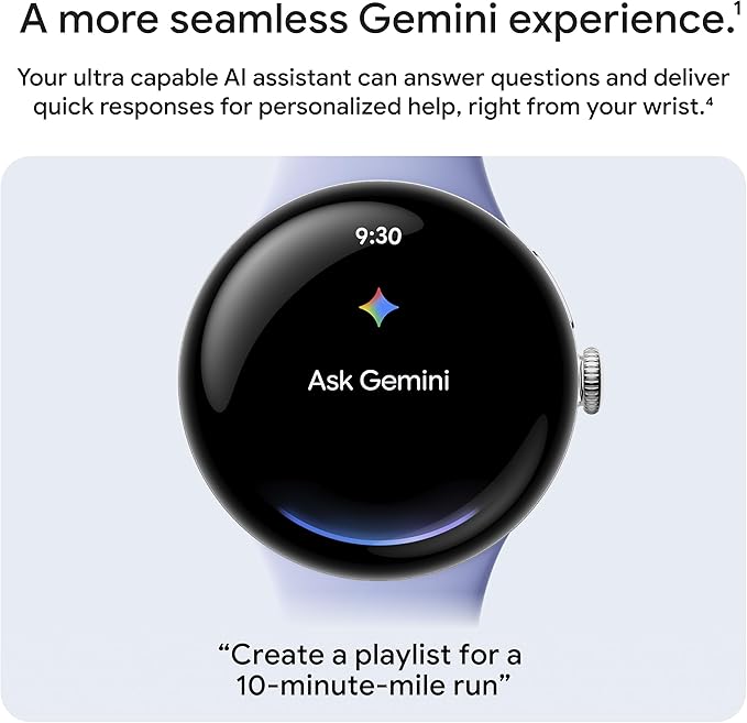 Google Pixel Watch 4 (45mm) - Android Smartwatch with Heart Rate and Sleep Tracking - 40-Hour Battery - Fitness Tracking - Google AI - Satin Moonstone Aluminum Case - Moonstone Active Band - Wi-Fi