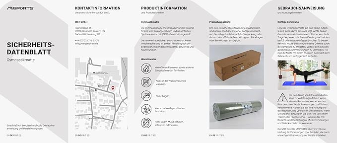 Yoga Mat Premium Non Slip Thick – Extra Comfortable Exercise Mat for Home Workouts, Pilates, Stretching & Gym – Cushioned NBR Foam, Gym Mat with Strap, for Women & Men