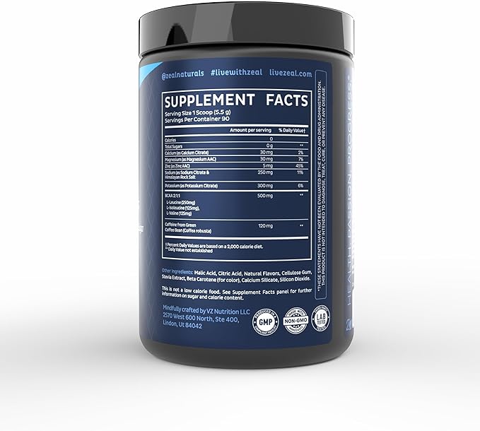 Pre-Workout Electrolyte + Energy Powder Drink Mix (90 Servings | Peach Mango) w/ 0 Sugar +BCAAs +B-Vitamins Electrolyte Supplement w Potassium Zinc & Magnesium for Hydration - Keto Electrolytes