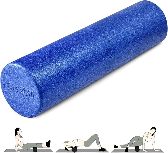 Yes4All High-Density EPP Round Back Roller Foam, Exercise Foam Roller for Yoga, Pilates & Stretching - 12, 18, 24, 36 inch