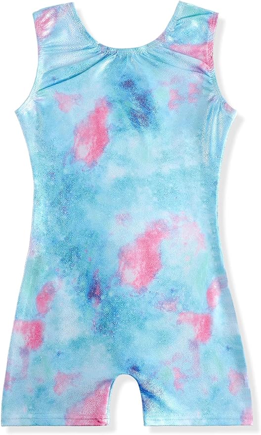 EQSJIU Leotards for Girls Gymnastics Sleeveless Sparkly Toddler Tumbling Outfits Dance Clothes Biketards for Kids 1-10 Years