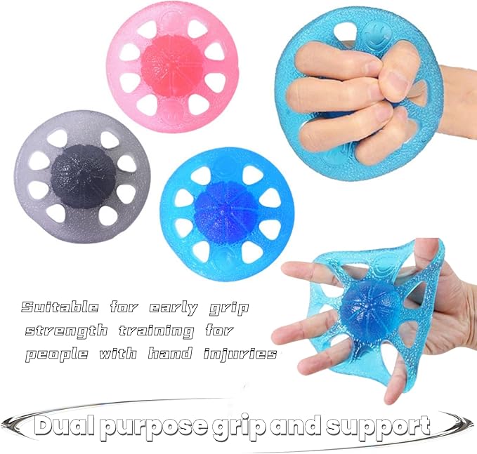 DEEYOTA Finger Exerciser and Hand Strengthener Rehab,Exercise Squeeze Ball for Hands,Grip Exerciser Hand Strengthener(2 Pcs)
