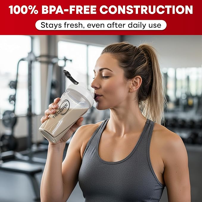 Vortex Protein Shaker Bottle 24 oz/700ml - Premium BPA-Free Pre-Workout Shaker Cup for Protein Shakes & Smoothies, Leak-Proof & Durable Bottle-Shakers for Active Lifestyles