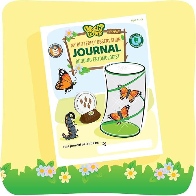 Insect Lore Raise and Release Butterfly Garden Kit – Caterpillar Habitat with redeemable Voucher – STEM-accredited Butterfly Growing Kit for Kids, Classrooms, and Homeschool Learning