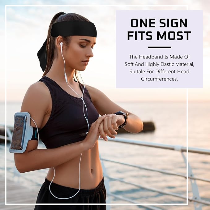 Hiboom 30 Pack Tie Headband Bulk Sports Tennis Head Tie Ninja Karate Tie Back Athletic Sweatbands Adjustable Hair Bands for Women Men Basketball, Football, Soccer, Running, Yoga Workout