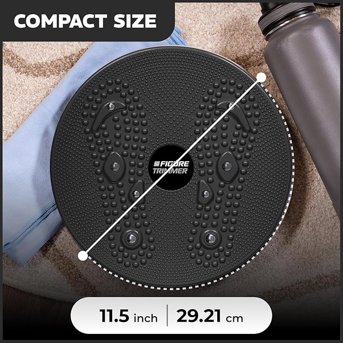 Daiwa Felicity Figure Trimmer Ab Twister Board - Waist Twister Machine for Core & Abs Exercise - Waist Twisting Fitness Tool, Dizzy Disc Twist Board for Slimming Workout & Reflexology