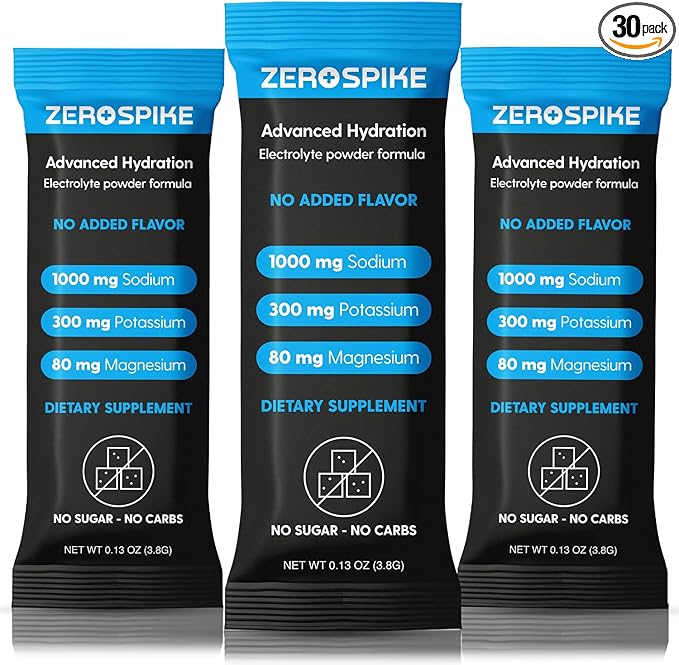 No Sugar Electrolytes Powder Packets | Keto & Fasting Salts Drink Mix | Supplements: The Key Hydration Nutrients Missing from Purified Water | Clean, Unflavored, Calorie Free | 30 Sticks