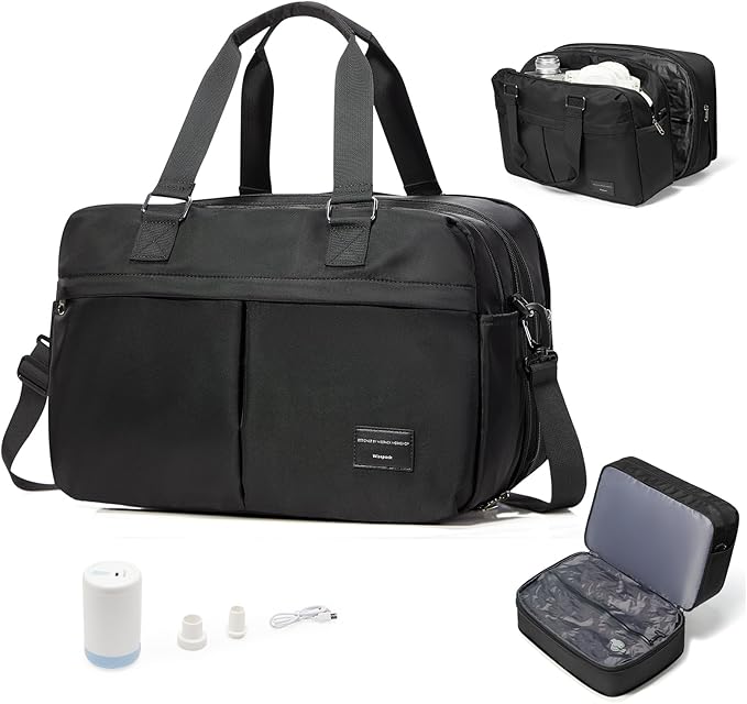 Gym Bag Womens,Travel Duffel Carry on Bag Sport Tote Bag Weekend Overnight Bag