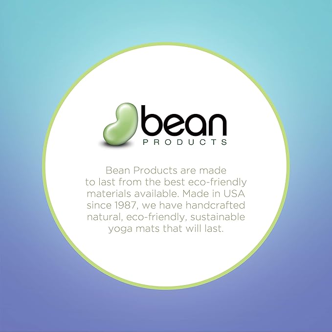 Bean Products Yoga Mat for Exercise - Non Slip Thick Comfortable Workout Floor Mat for Adults and Kids - Eco Friendly Foldable Yoga Mat for Yoga, Pilates, Gym and Stretching