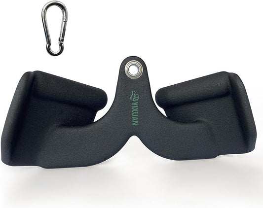 Thickened Steel Wide Grip & Close Grip Lat Pulldown Attachments - V Bar, Double D Row Handle & Tricep Press Down Bar for Home Gym Cable Machine Accessories