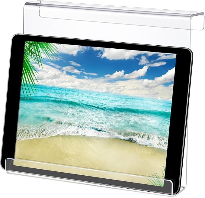 Jetec Treadmill Book Holder, Clear Acrylic Reading Rack for Treadmill Tablet Rack Universal Holder, for Tablet Magazines Books for Gym Exercising(9 x 8 x 1.5 Inches)