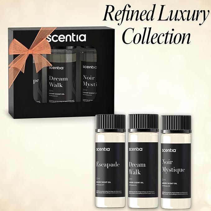 Hotel Inspired Collection Diffuser Oils – 3×20ml Aromatherapy Set | Luxury Scents Inspired by 5-Star Hotels | Gift-Ready Essential Oil Blend