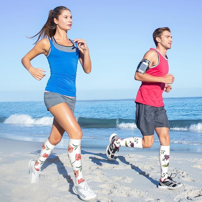 Compression Socks for Women & Men 15-20 mmHg, Best for Medical, Nursing, Running, Athletic, Varicose Veins, Travel