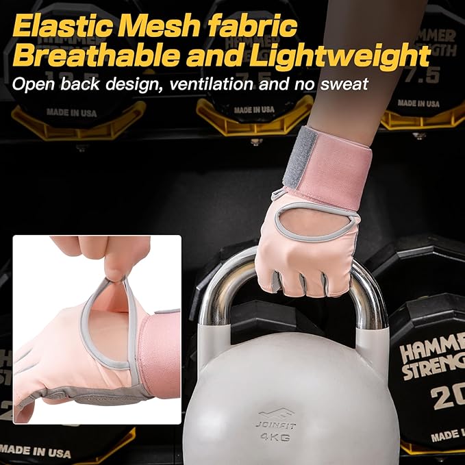 Iron Grit Weight Lifting Gloves,for Men and Women, Workout Gloves with Wrist Support for Exercise, Weightlifting, Training, Pull-ups Breathable and Snug fit