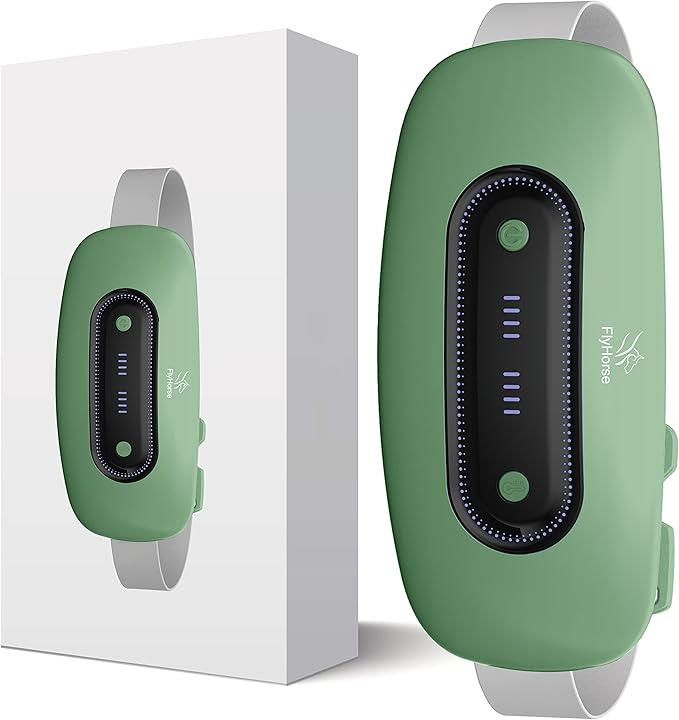 Electric Heating Pad,Portable Cordless Menstrual Heating Pad with 4 Heat Levels and 4 Massage Modes, Fast Large Heating Belly Wrap Belt(Light Green)