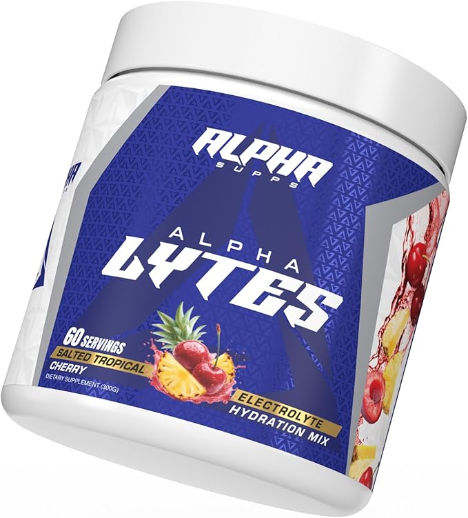 Lytes - Electrolyte Powder Daily Hydration Drink Mix - Sugar-Free, Zero Calorie Instant Formula with Trace Minerals and Antioxidants (60 Servings, Salted Tropical Cherry)