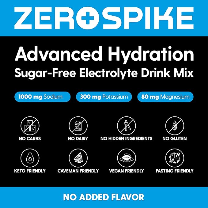 No Sugar Electrolytes Powder Packets | Keto & Fasting Salts Drink Mix | Supplements: The Key Hydration Nutrients Missing from Purified Water | Clean, Unflavored, Calorie Free | 30 Sticks