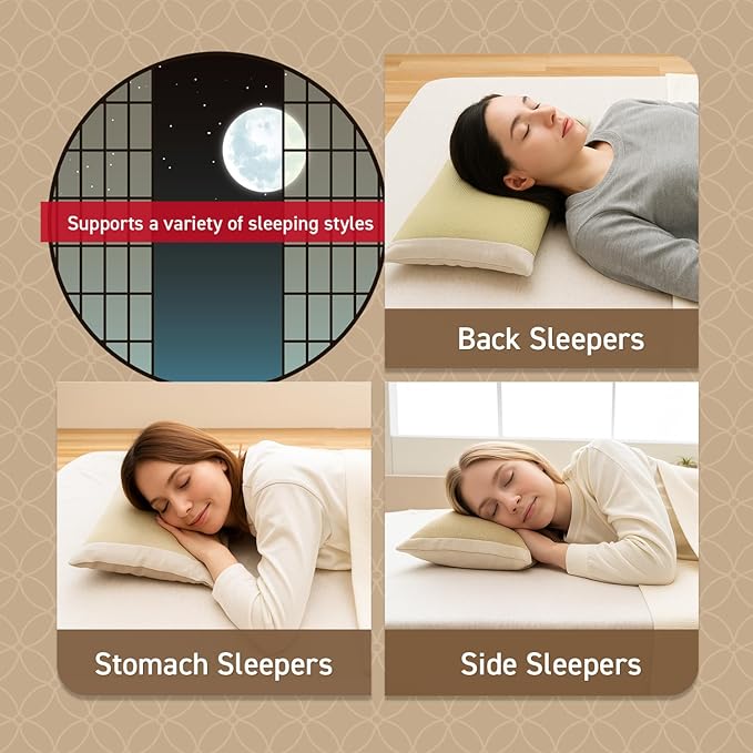 BJDesign Japanese Igusa (Rush Grass) Memory Foam Bed Pillow, Made in Japan, All Sleepers, Breathable & Deodorizing, 11.8x19.7x3.1 Inch