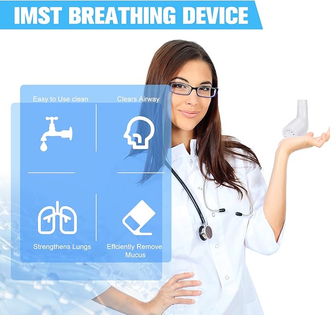 Breathing Exercise Device for Lungs, Lung Exerciser Device with Steel Balls, Drug-Free Therapy Mucus Device for Phlegm Relief Clear