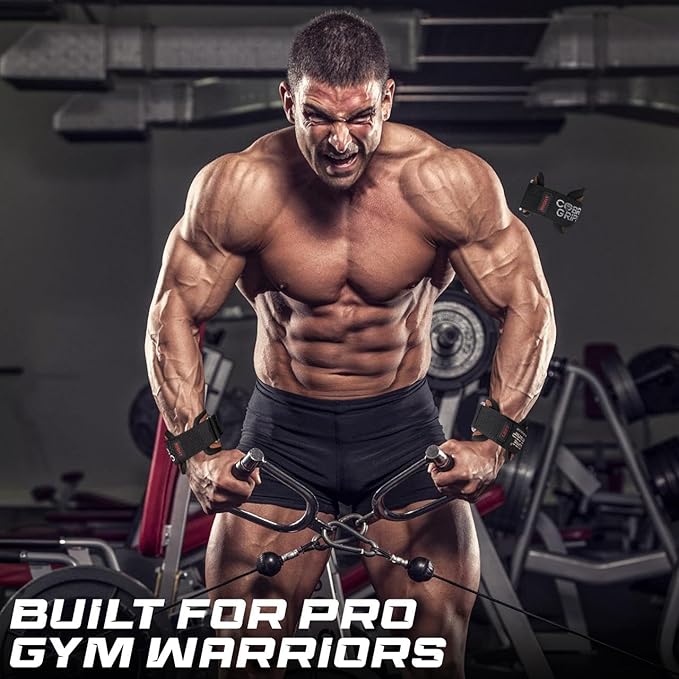 Cobra Grips PRO Weight Lifting Gloves Heavy Duty Straps Alternative Power Lifting Hooks for Deadlifts Adjustable Neoprene Padded Wrist Support Bodybuilding