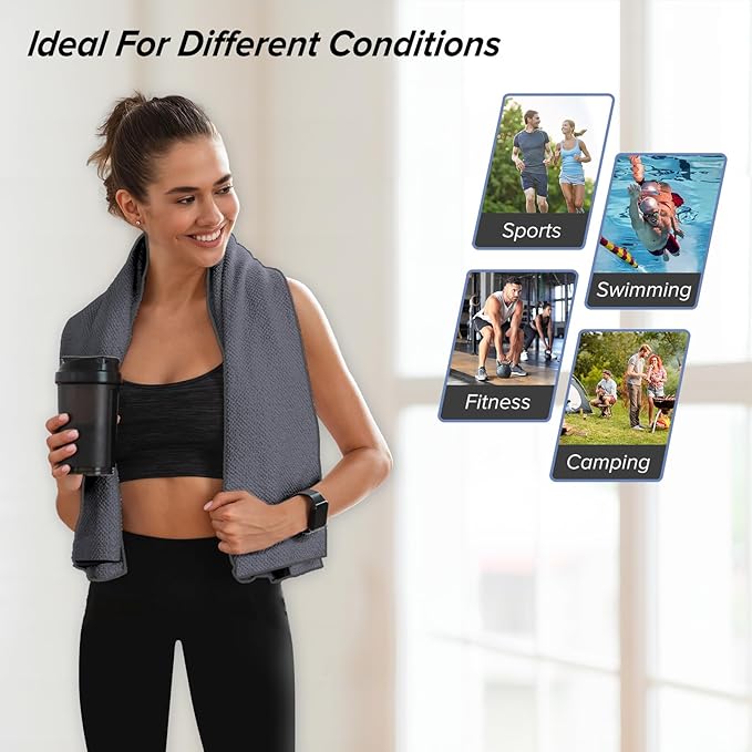 Dofilachy 4 Pack Camping Towel - Camping Towels Quick Dry Towel Microfiber Travel Sports Towel for Camp Bath Beach Swim, Large 24” x 48”