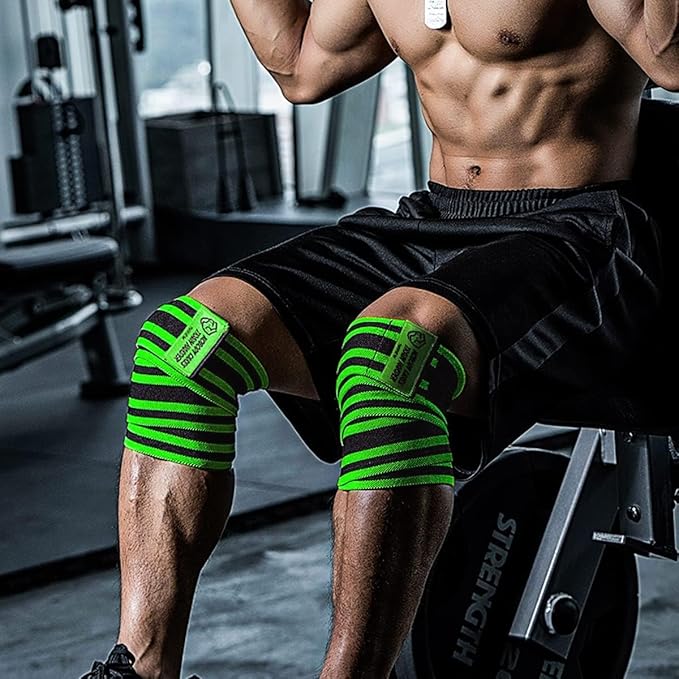 TAVIEW Elbow Wraps for Weightlifting (1 Pair), 47" Elastic Elbow Support & Compression Powerlifting, Fitness, Cross Training & Gym Workout - Elbow Straps for Weight Lifting