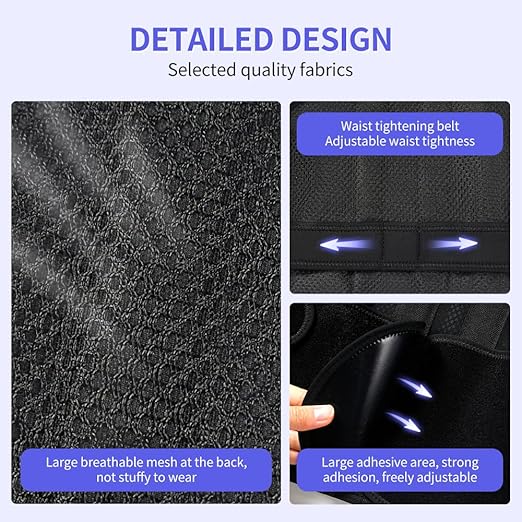 Fit Geno Back Brace Posture Corrector for Women and Men, Shoulder Straightener, Adjustable Full Back Support, Upper and Lower Back Pain Relief - Scoliosis, Hunchback, Hump, Thoracic, Spine Corrector (black, Small)