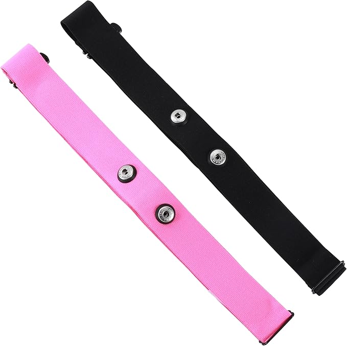 Compatible with Polar H10 H9 H7 H1 Wahoo Tickr Garmin HRM Heart Rate Monitor Chest Strap,Black&Pink
