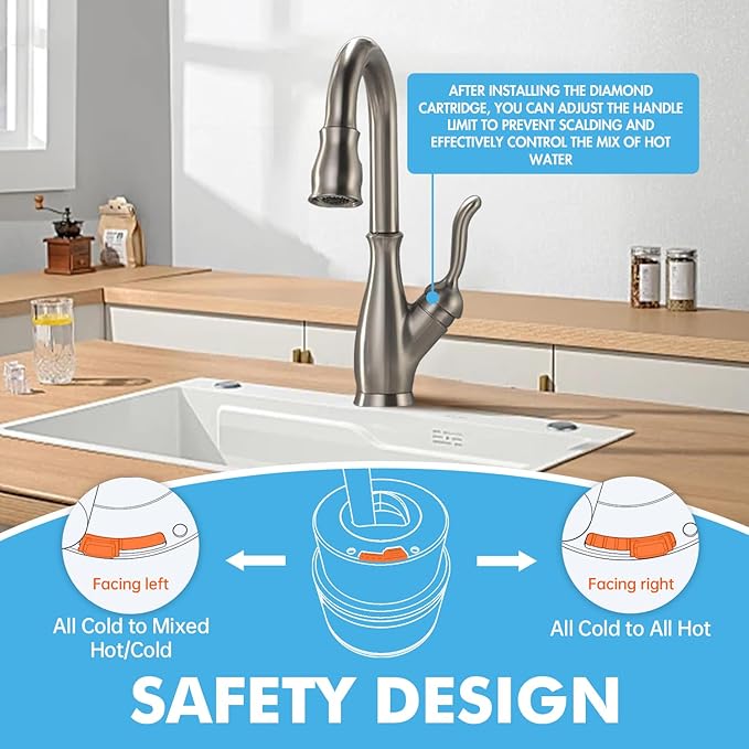 RP50587 Cartridge Replacement for Delta Single Handle Kitchen and Lavatory Faucets, Works with DIAMOND Seal Technology Models Featuring a 36 mm Motion, with Allen Wrench