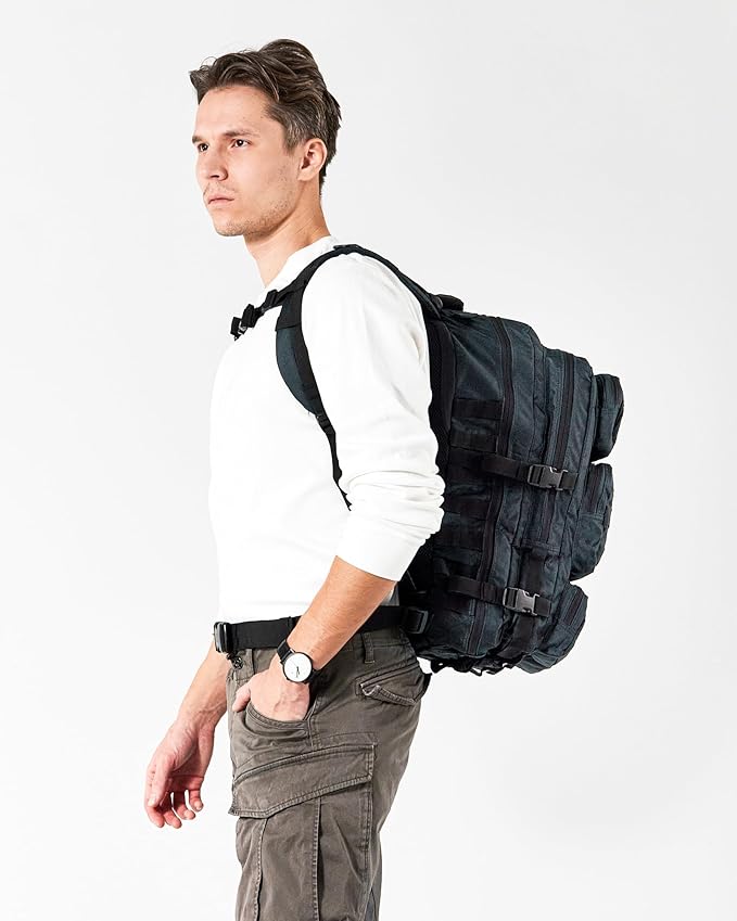 Falko Tactical Backpack 50L, 2.4x Stronger, Large Military Molle Rucksack, Heavy Duty, Work and Outdoors