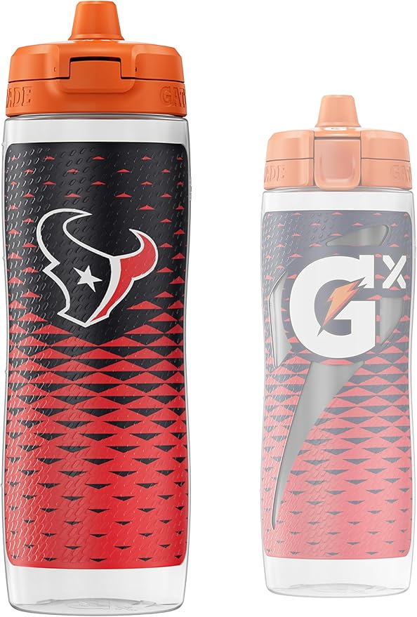 Gatorade Gx NFL Non-Slip Squeeze Bottles, 30 fl oz, Gx Hydration System