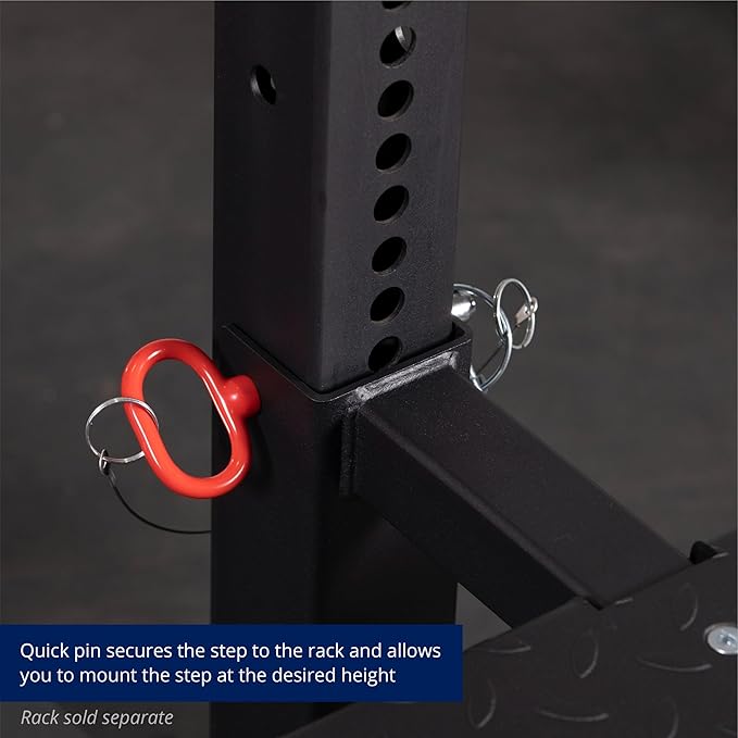 Titan Fitness X-3 Series Rack Mounted Step-Up Platform, 22" x 15" Diamond Plate Platform