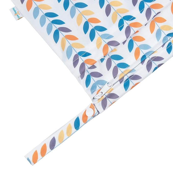 babygoal Wet Dry Bags for Baby Cloth Diapers, Washable Travel Bags, Beach, Pool, Gym Bag for Swimsuits & Wet Clothes with Two Zippered Pockets 3 Pack(S,M,L), 3SML03