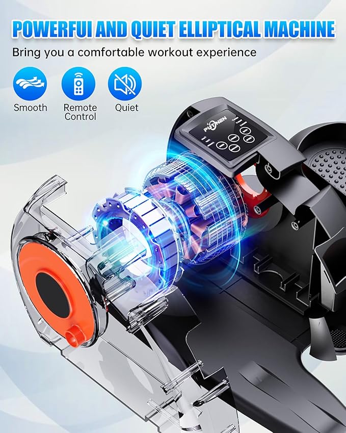 Under Desk Elliptical Machine, Electric Ellipse Leg Exerciser as Seen on Tv for Seniors with 12 Adjustable, Portable Quiet Elliptical Machine, Seated Pedal Exerciser with Remote Control