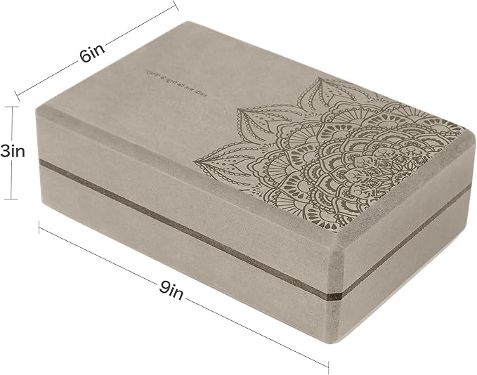 nuveti Yoga Blocks Set of 2, High Density Yoga Brick Foam Blocks to Improve Strength, Flexibility and Balance Brick Foam Blocks