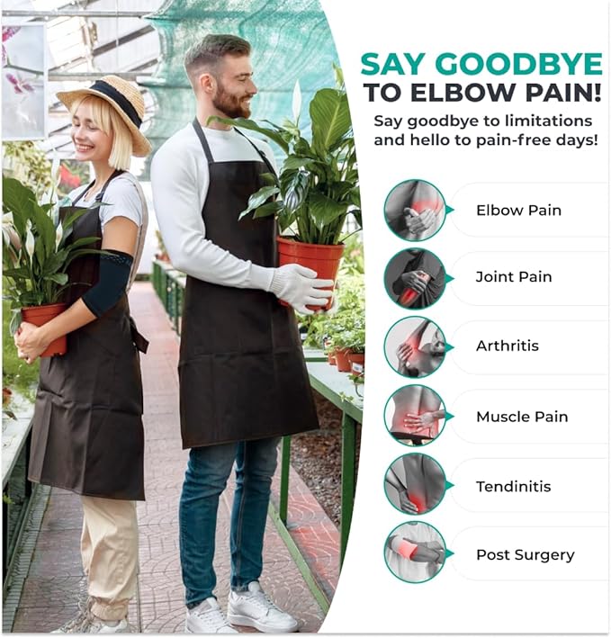 MODVEL [2 Pack Elbow Brace - Compression Support Sleeve for Joint Pain Relief, Recovery, Tendonitis, Tennis & Golfer's Elbow - Workout & Weightlifting Arm Wrap - For Men & Women. (Blue)