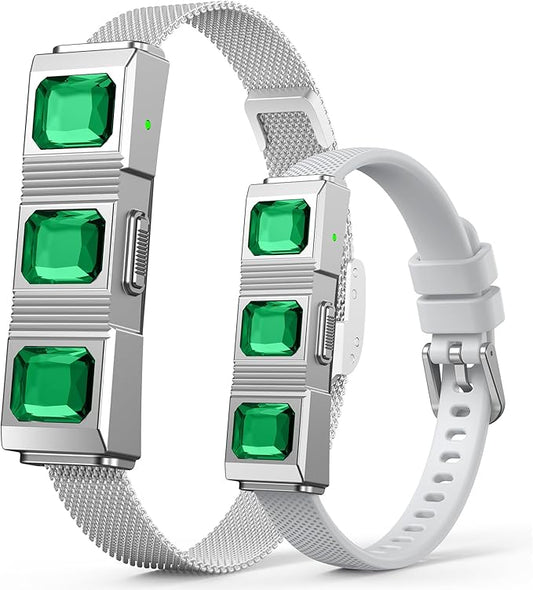 Smart Bracelet, Wearable Activity & Fitness Tracker Band, 24/7 Sleep Tracker, All-Day Continuous Heart Rate Blood Pressure Stress HRV Monitor, 170+ Sport Modes Smart Wristband with 2 Bands, Free APP