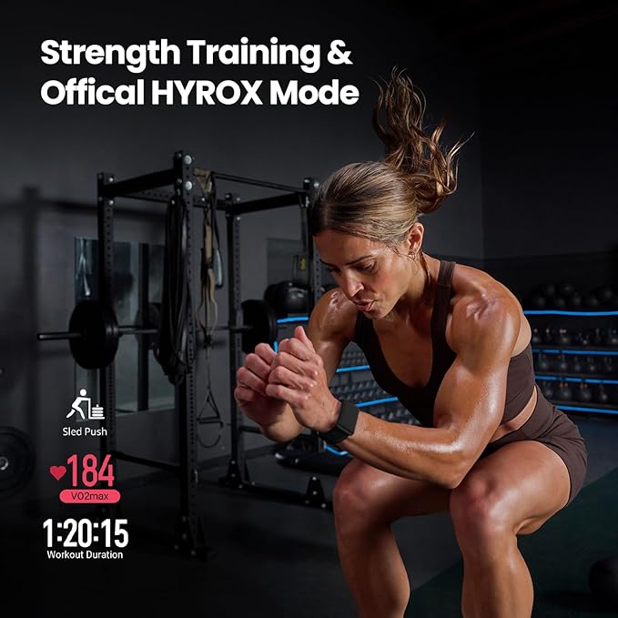 Amazfit Helio Strap Fitness Tracker Wristband, 24/7 Activity & Sleep Tracker with Heart Rate, 10 Days Battery, 27 Sports Modes, Strength Training, Hyrox Race, Subscription Free for Android & iPhone