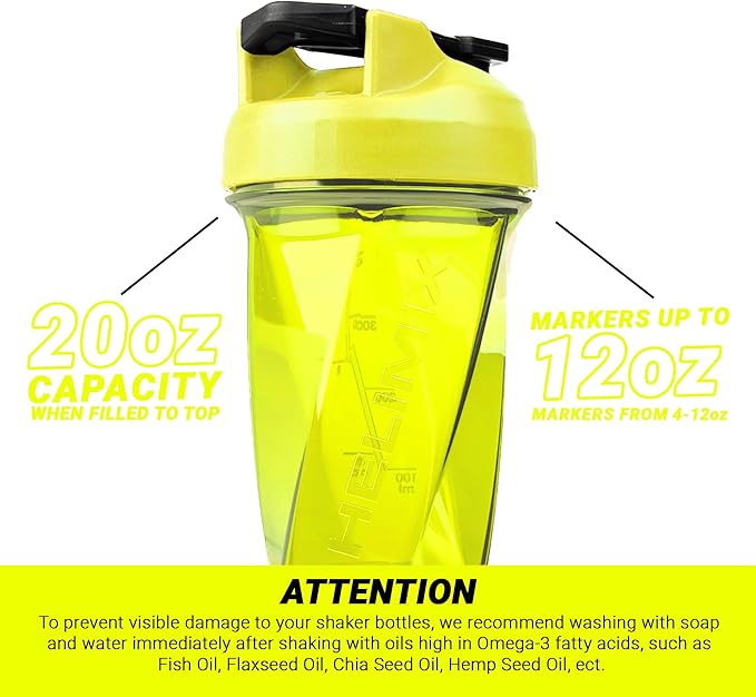 HELIMIX 1.5 Vortex Blender Shaker Bottle Holds upto 28oz | No Blending Ball or Whisk | USA Made | Portable Pre Workout Whey Protein Drink Shaker Cup | Mixes Cocktails Smoothies Shakes | Top Rack Safe